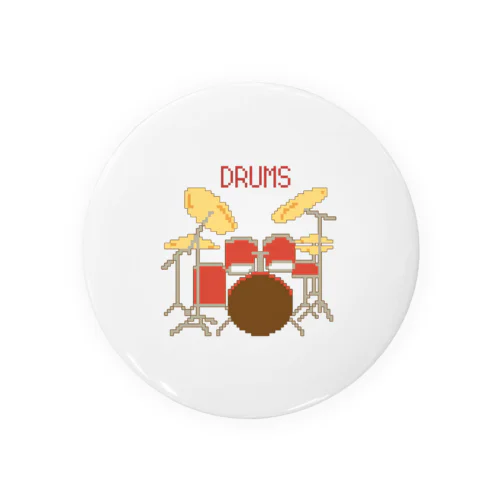 DRUMS bit BROWN Tin Badge