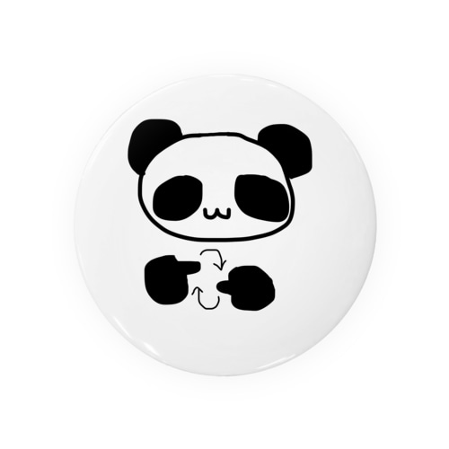 手話で「手話」を表現するパンダ Tin Badge