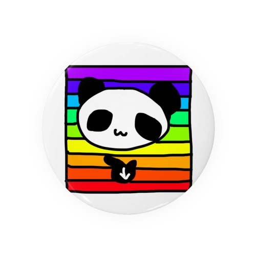 手話「好き」パンダ Tin Badge