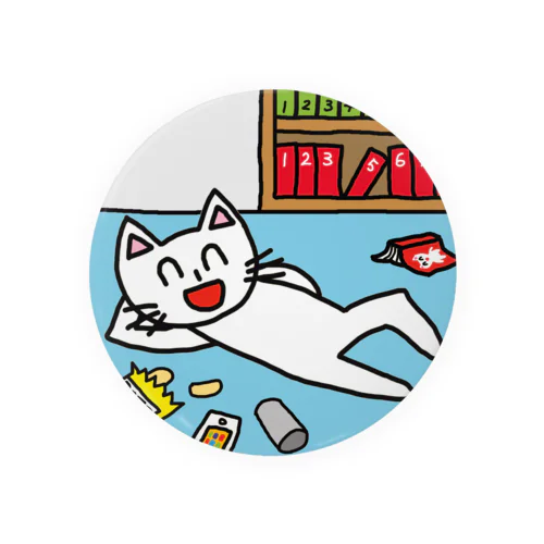 帰省してゴロゴロしているネコ Tin Badge