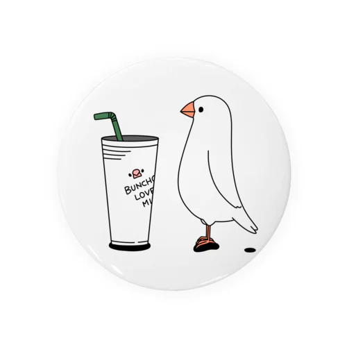 カフェ文鳥 缶バッジ