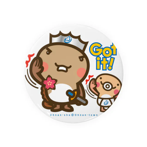 邑南町ゆるキャラ：オオナン・ショウ『Got it!』 Tin Badge