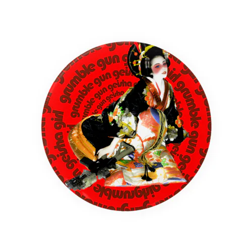 grumble gun geisha girl Tin Badge
