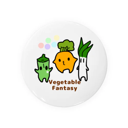 Vegetable Fantasy ｰニンジン・オクラ・ネギｰ Tin Badge