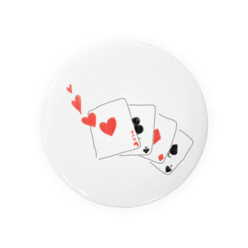 playing card 缶バッジ