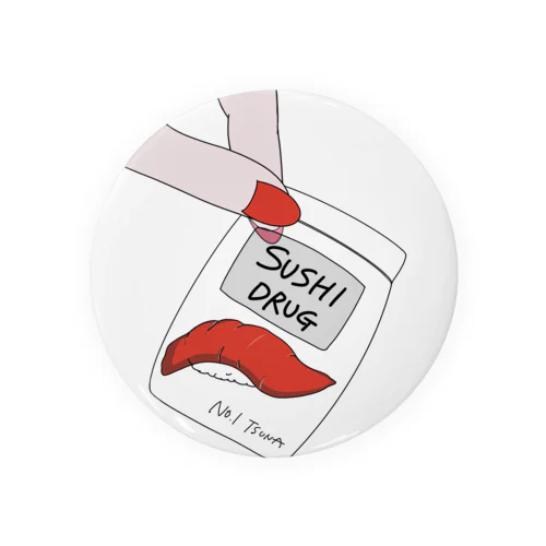 SUSHI DRUG Tin Badge