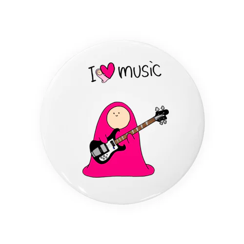 I LOVE MUSIC - アイラヴミュージック エレクトリックベースVer.  Tin Badge