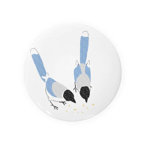 なんか食うオナガ Tin Badge