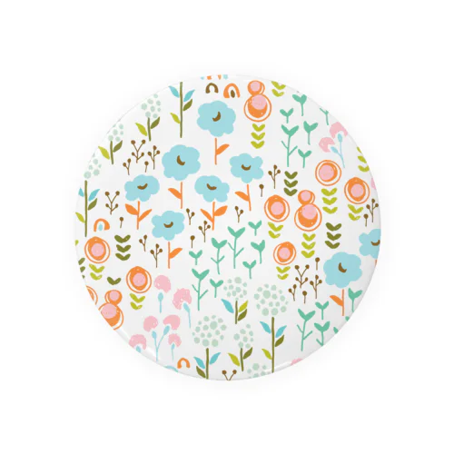 花柄カラフル Tin Badge