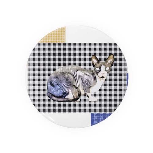ギンガムチェックスフィンクス Tin Badge