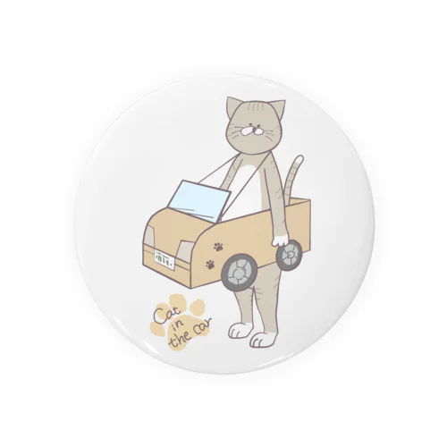 Cat in the car Tin Badge