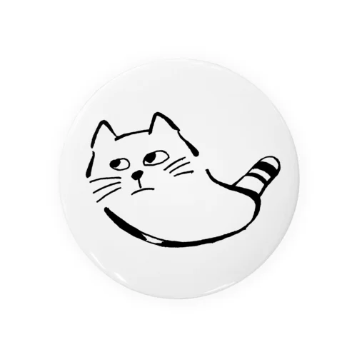 飼い主よ、何か用か？　モノクロ黒 Tin Badge