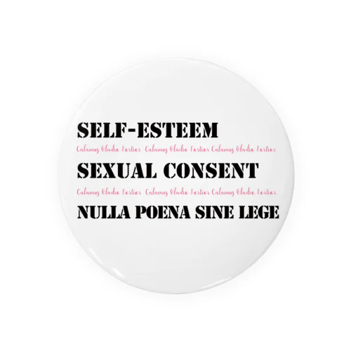 自尊感情、性的同意、罪刑法定主義 Tin Badge