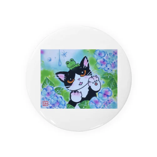 AWOJI  THE  CAT  雨がすき ！ Tin Badge