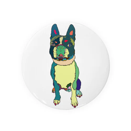 ボストンテリアのセブン君 Park a Holic Bostonterrier Tin Badge