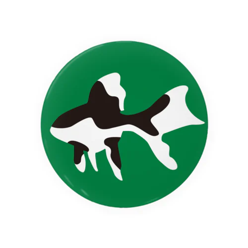 白黒金魚くん Tin Badge