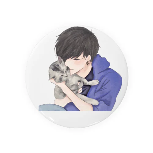 Neko's can sticker Tin Badge