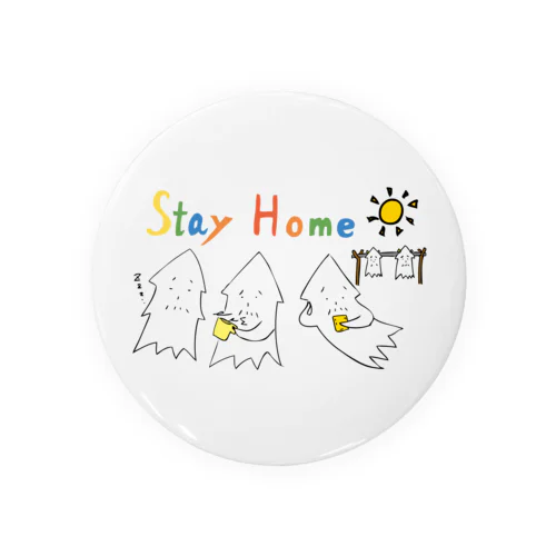 STAY HOME モンゴイカ Tin Badge