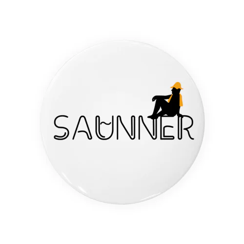 SAUNNER_ORANGE Tin Badge