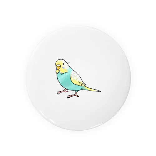 ごきげんセキセイインコ【まめるりはことり】 Tin Badge