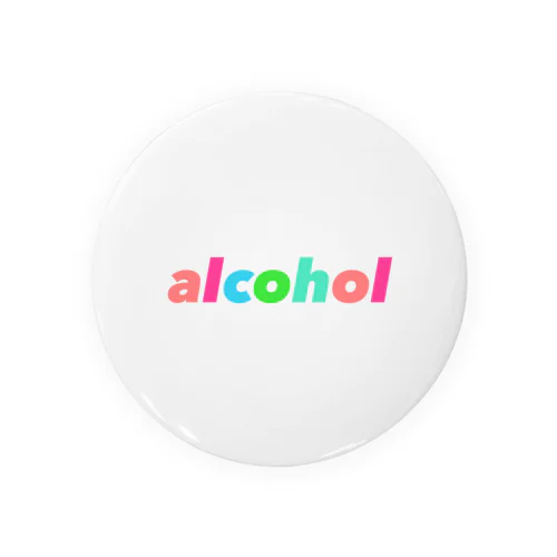 alcohol 缶バッジ