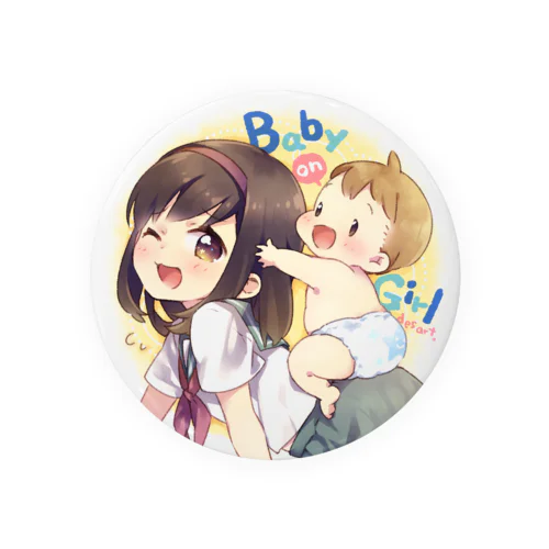 Baby on Girl! おとこのこ Tin Badge