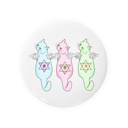 願いを背負ったネコ Tin Badge