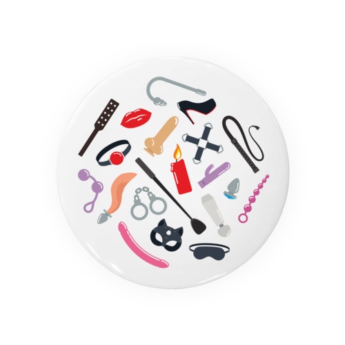 BDSM Icons (Color 01) Tin Badge