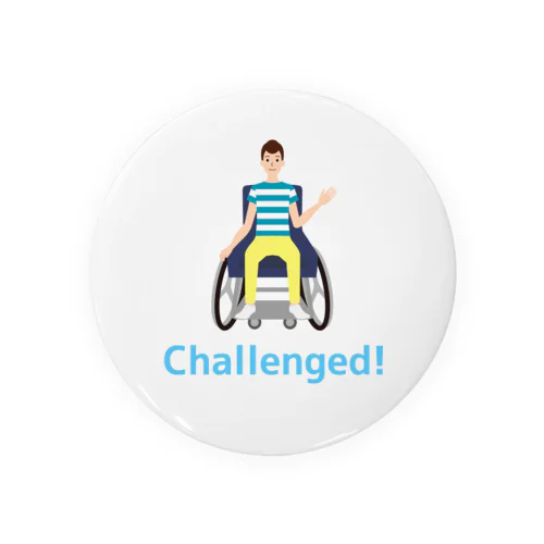 Challenged! チャレンジド《車いす》 Tin Badge