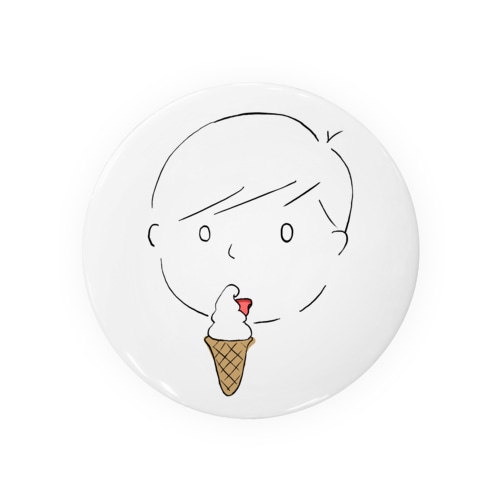 アイスたべ夫 Tin Badge