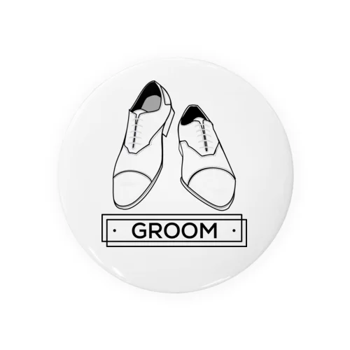 ペア(GROOM)シューズ_ホワイト 缶バッジ