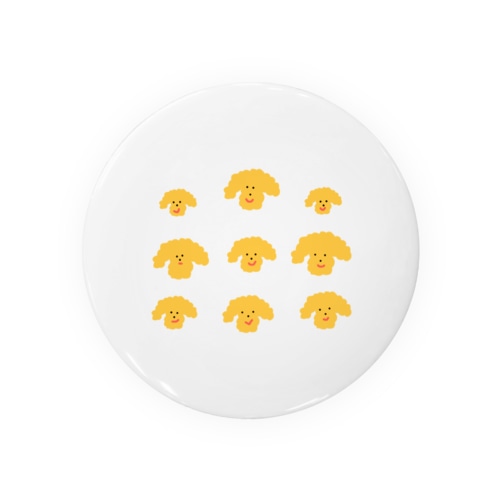 ボサボサもこもこヘアーの犬 Tin Badge