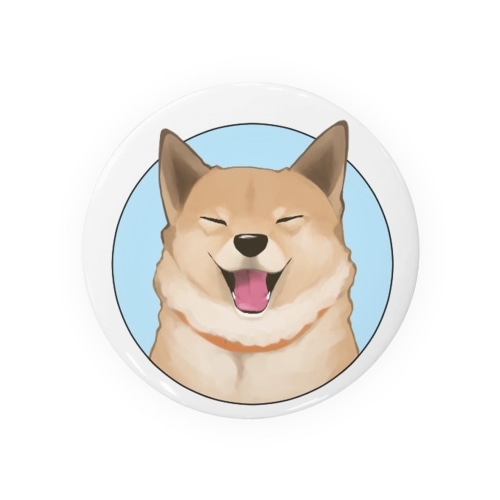 満面の笑みな犬 Tin Badge