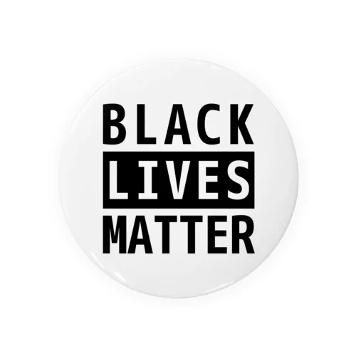 BLACK LIVES MATTER（ブラック・ライブス・マター）ブロック黒 Tin Badge