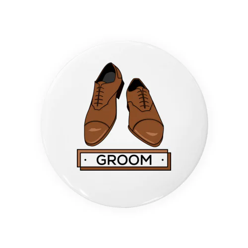 ペア(GROOM)シューズ_ブラウン Tin Badge