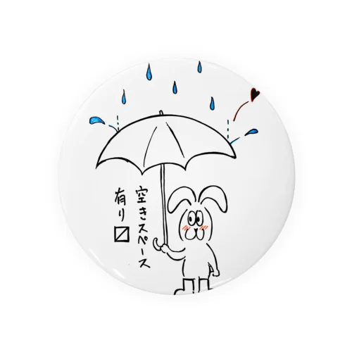 雨降りうさぎ 캔뱃지