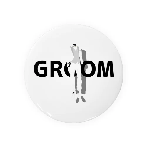 ペア(GROOM)タキシード_白_FB Tin Badge