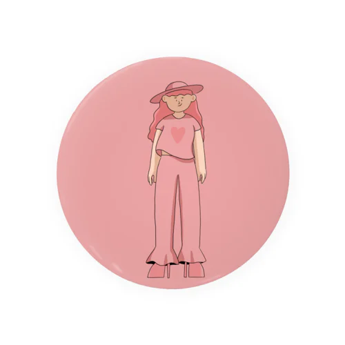 pinkgirl Tin Badge