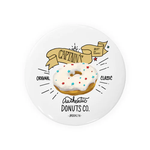 CAPTAIN'S DONUTS Tin Badge