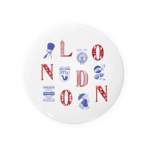 🌍 世界のまち 🇬🇧 イギリス・ロンドン (レッド) Tin Badge