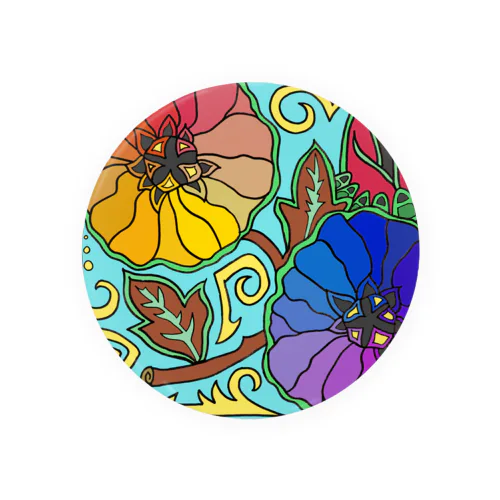 Flower Case Tin Badge