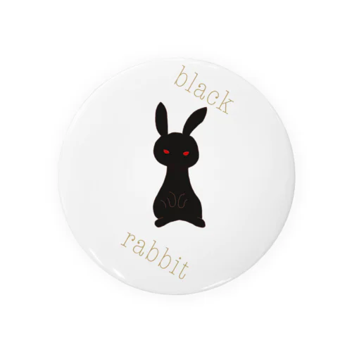 black rabbit Tin Badge