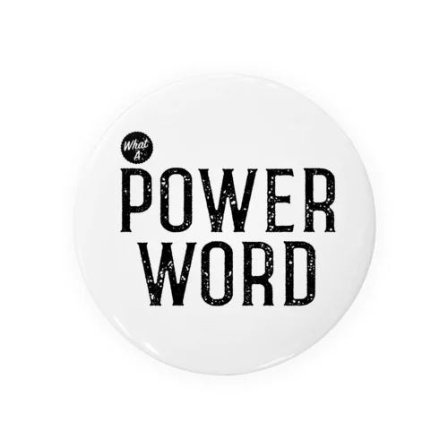 パワーワード POWER WORD　【ブラック】 Tin Badge