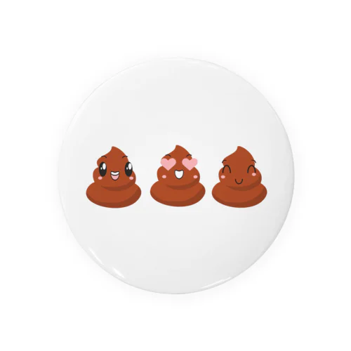 kawaii poop Tin Badge