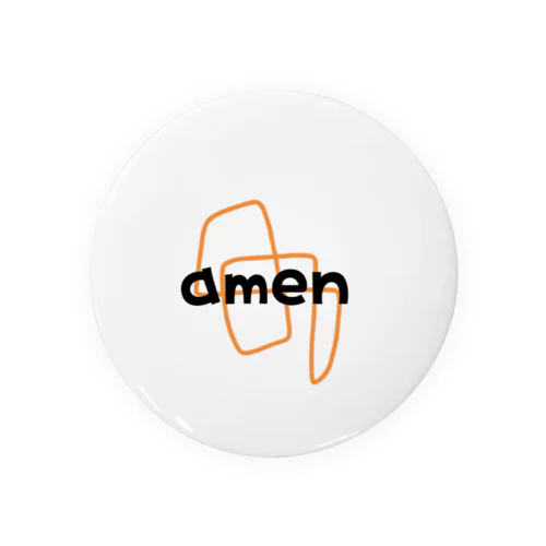 amen（アーメン）　オレンジ Tin Badge