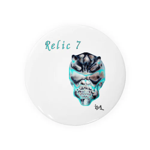 Relic 7　二角鬼スカル Tin Badge