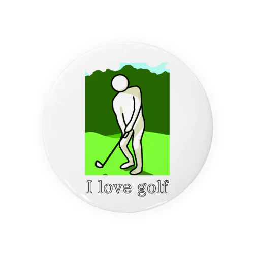 I love golf 缶バッジ
