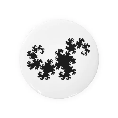 Fractal Dragon Curve Tin Badge