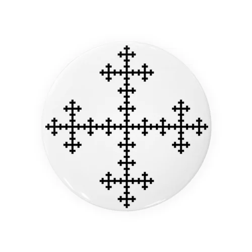 Fractal Vicsek Snowflake Tin Badge