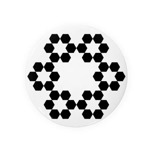 Fractal Cantor Snowflake Tin Badge